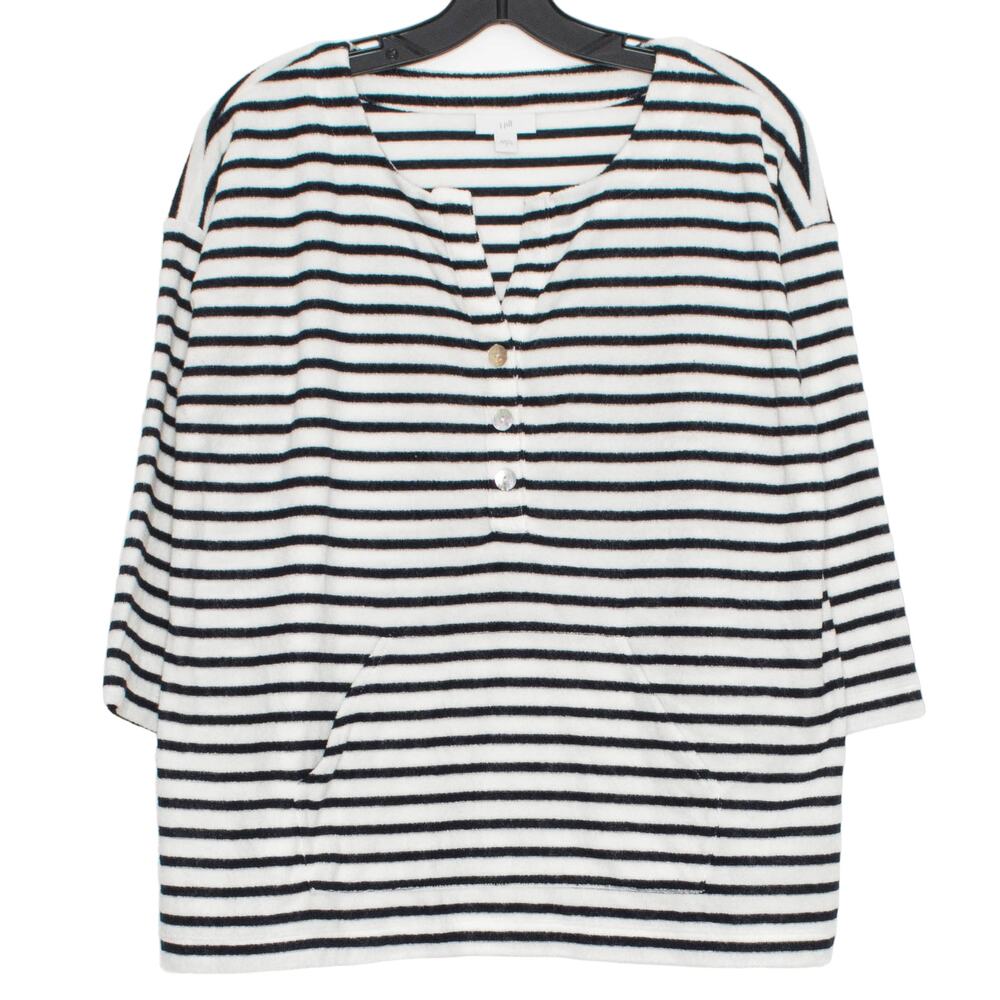 J Jill Top 3/4 Sleeve Nautical Coastal Casual Resort Capsule Vacation Size Small